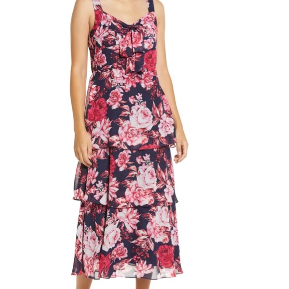 NWT! Floral Julia Jordan midi dress - Picture 1 of 5